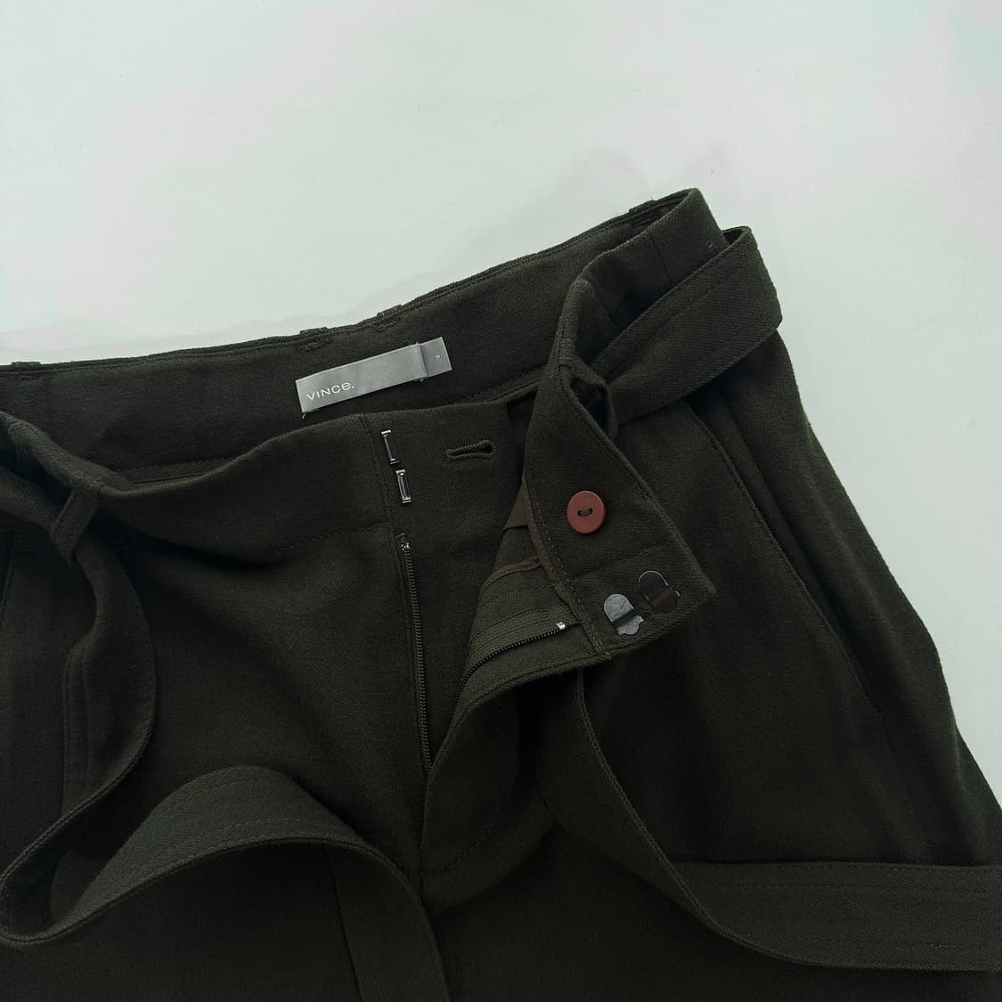 빈스 벨티드 와이드 울 팬츠 상품이미지2