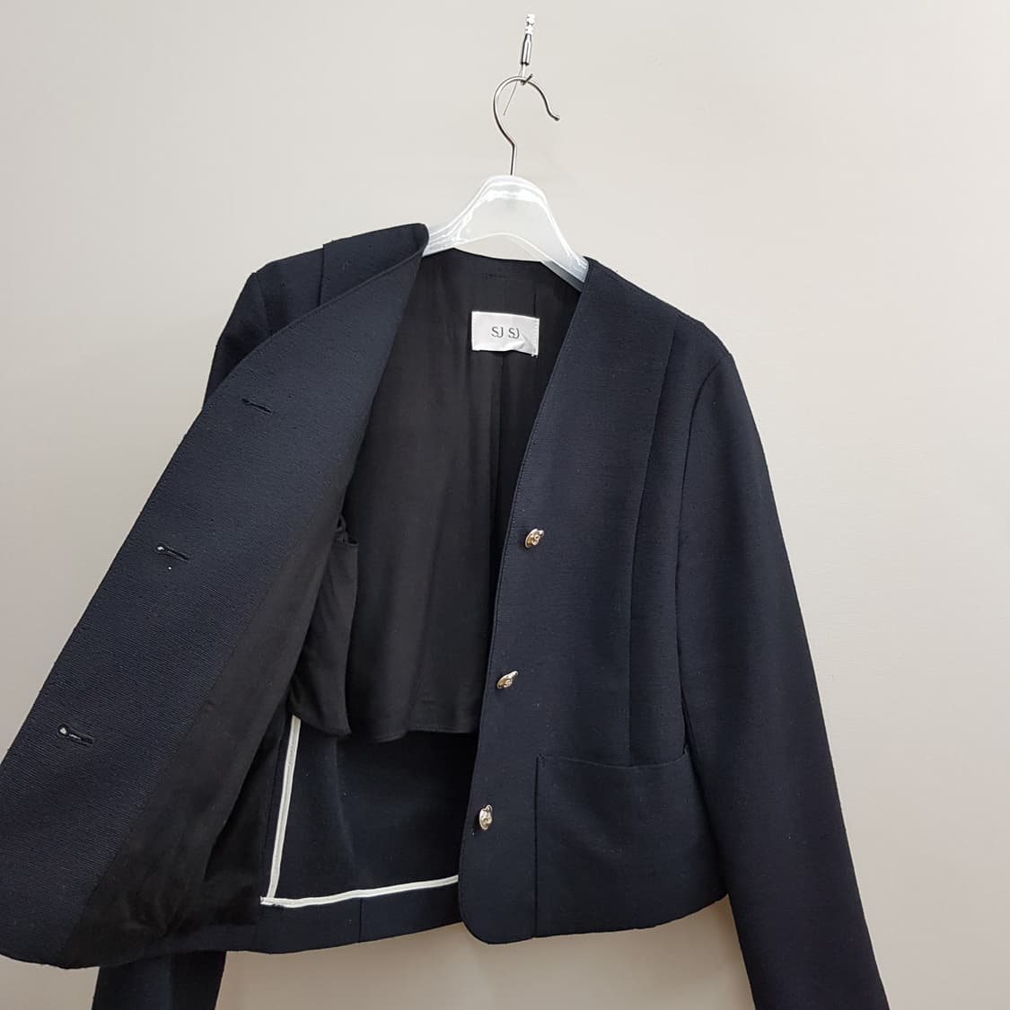 한섬 sjsj 2022 실크 노카라 자켓 76-90-155사이즈 상품이미지5
