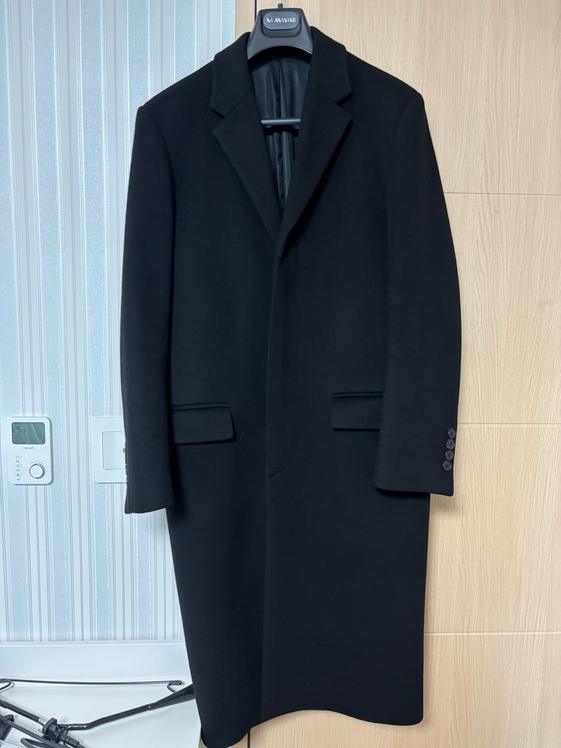 [46] 마마가리 19FW 히든 싱글 코트 블랙 상품이미지1