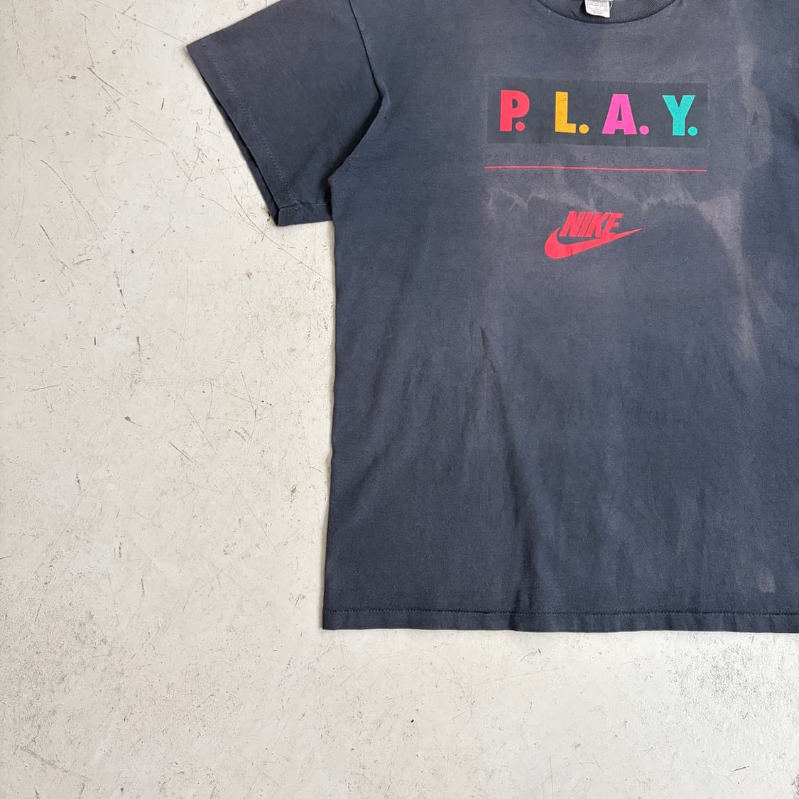 90s USA 나이키 PLAY 빈티지 싱글스티치 반팔티 L 상품이미지3