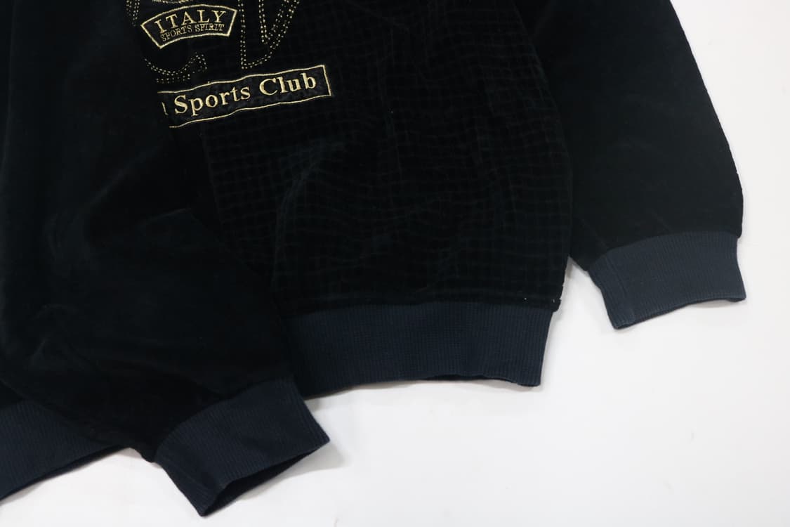 NICOLA VALENTINO 니콜라 발렌티노 골드 자수 벨로아 맨투맨 상품이미지5