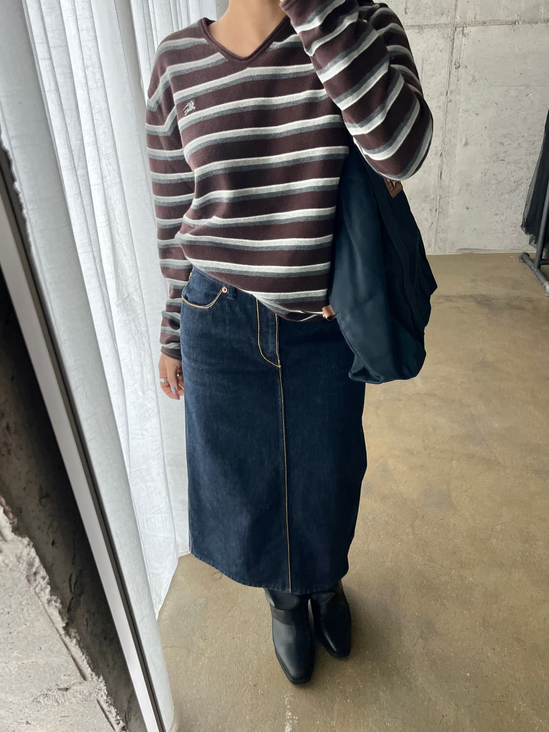 Burberry 버버리 스트라이프 스웨터 브라운 2 상품이미지3