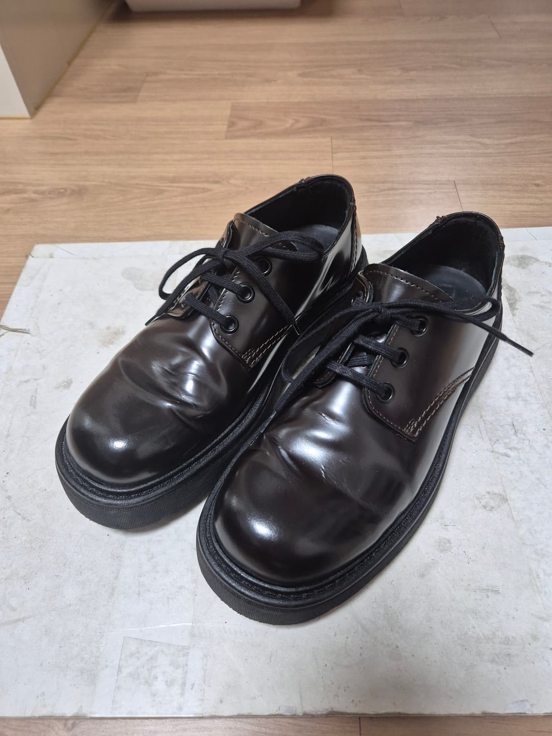 (41)자라 볼륨 리얼 레더 더비 슈즈 상품이미지1