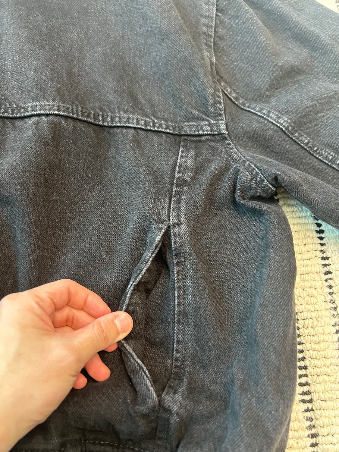 자라(zara) 흑청 데님 오버롤 상품이미지6