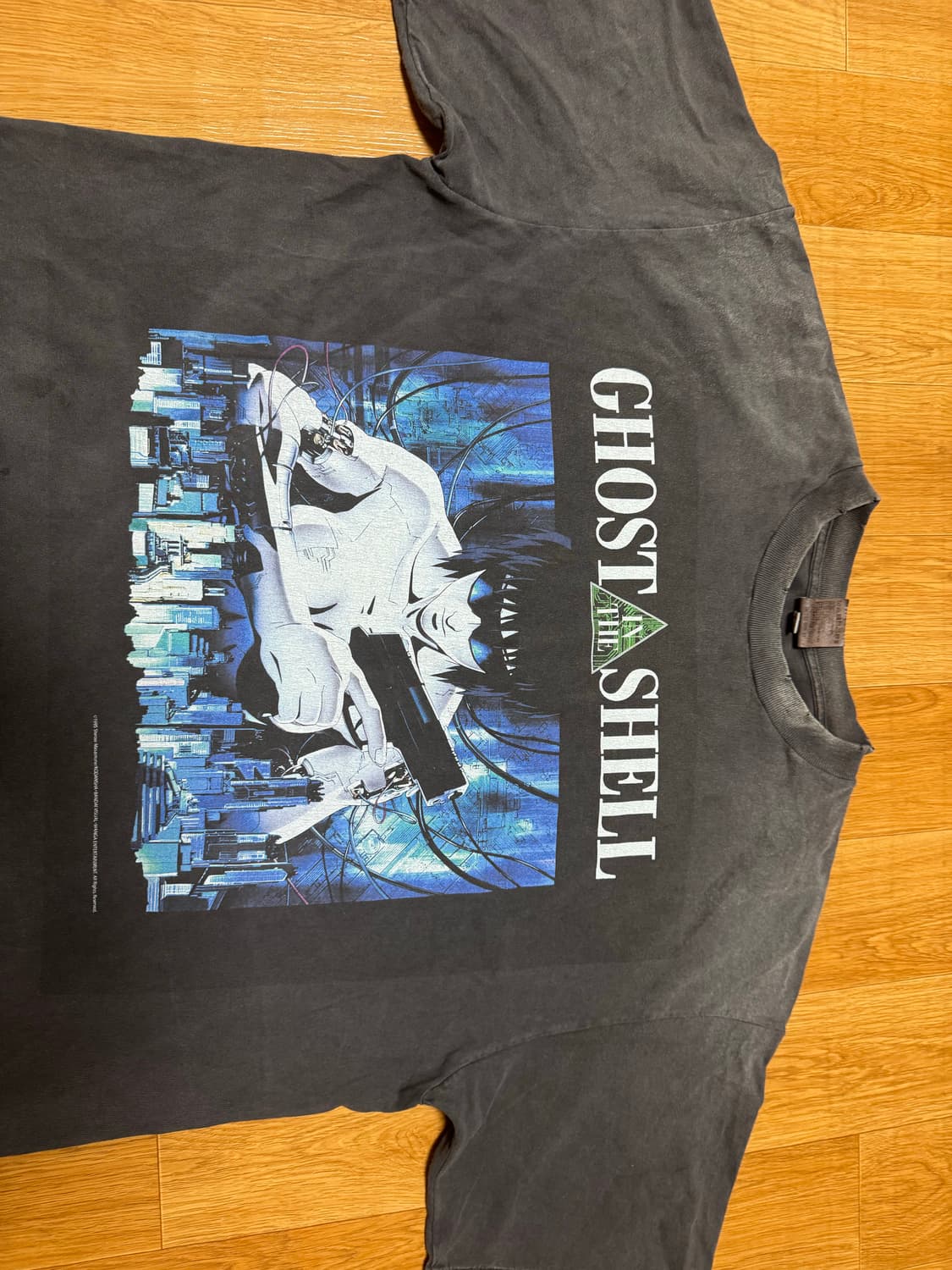 세인트 미카엘 x 고스트 인 더 쉘  티셔츠 블랙 공각기동대 상품이미지3