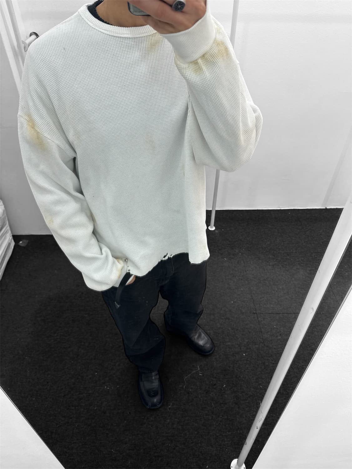 빈티지 와플 레이어드 긴팔(자체제작) 상품이미지8