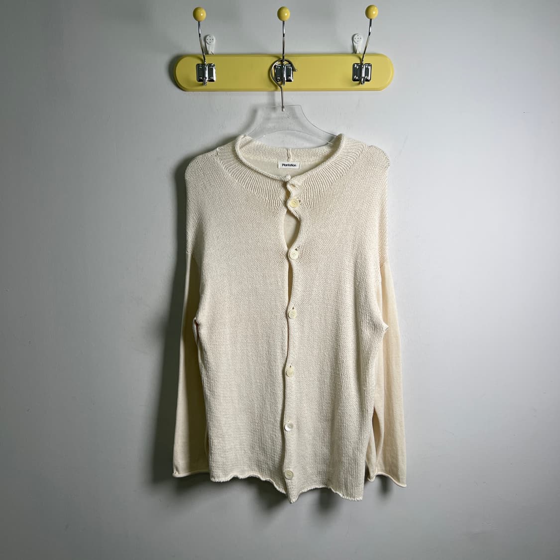 이세이미야케 플랜테이션 아이보리 니트 가디건 M 상품이미지1
