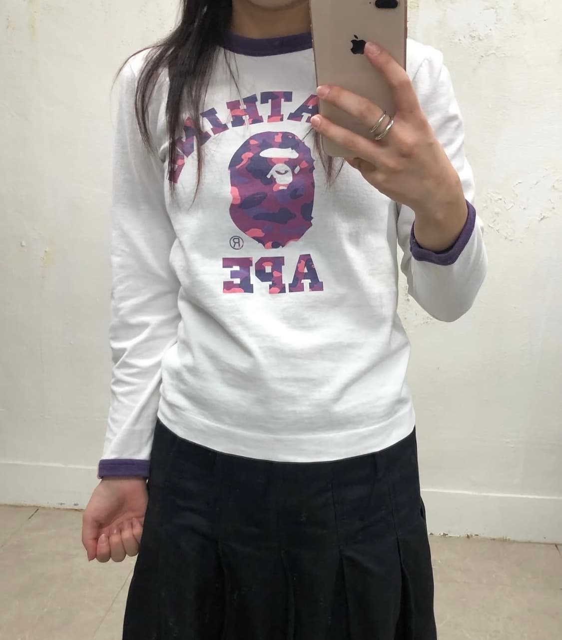 딱붙핏 베이프 링거 롱슬리브 티셔츠 상품이미지4