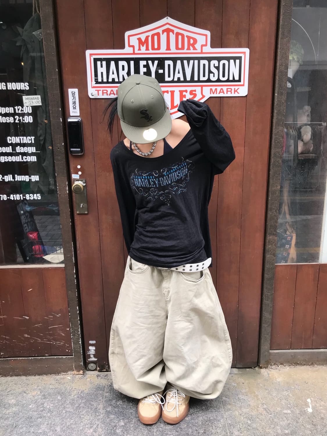 < Harley-Davidson Cubic Printing L/S > 상품이미지2