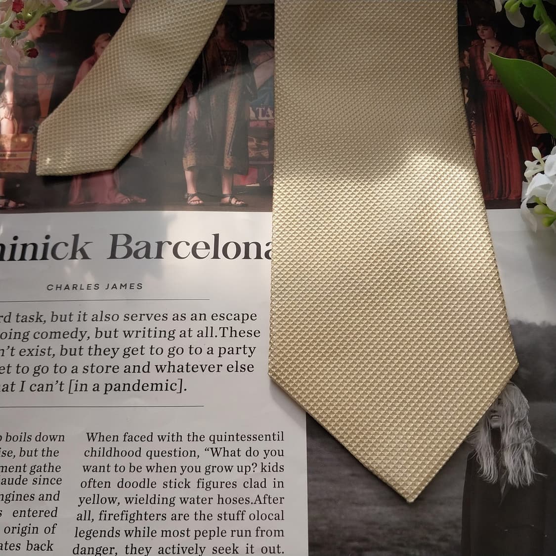 지안프랑코 페레 실크 아이보리 넥타이 8.7cm A+등급 K1590
 상품이미지4