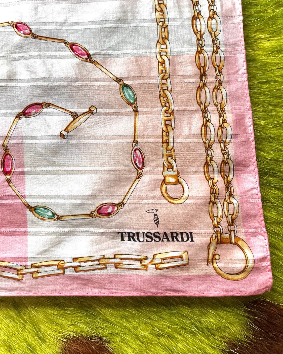 1980-90s TRUSSARDI Italian Silk Scarf 상품이미지9