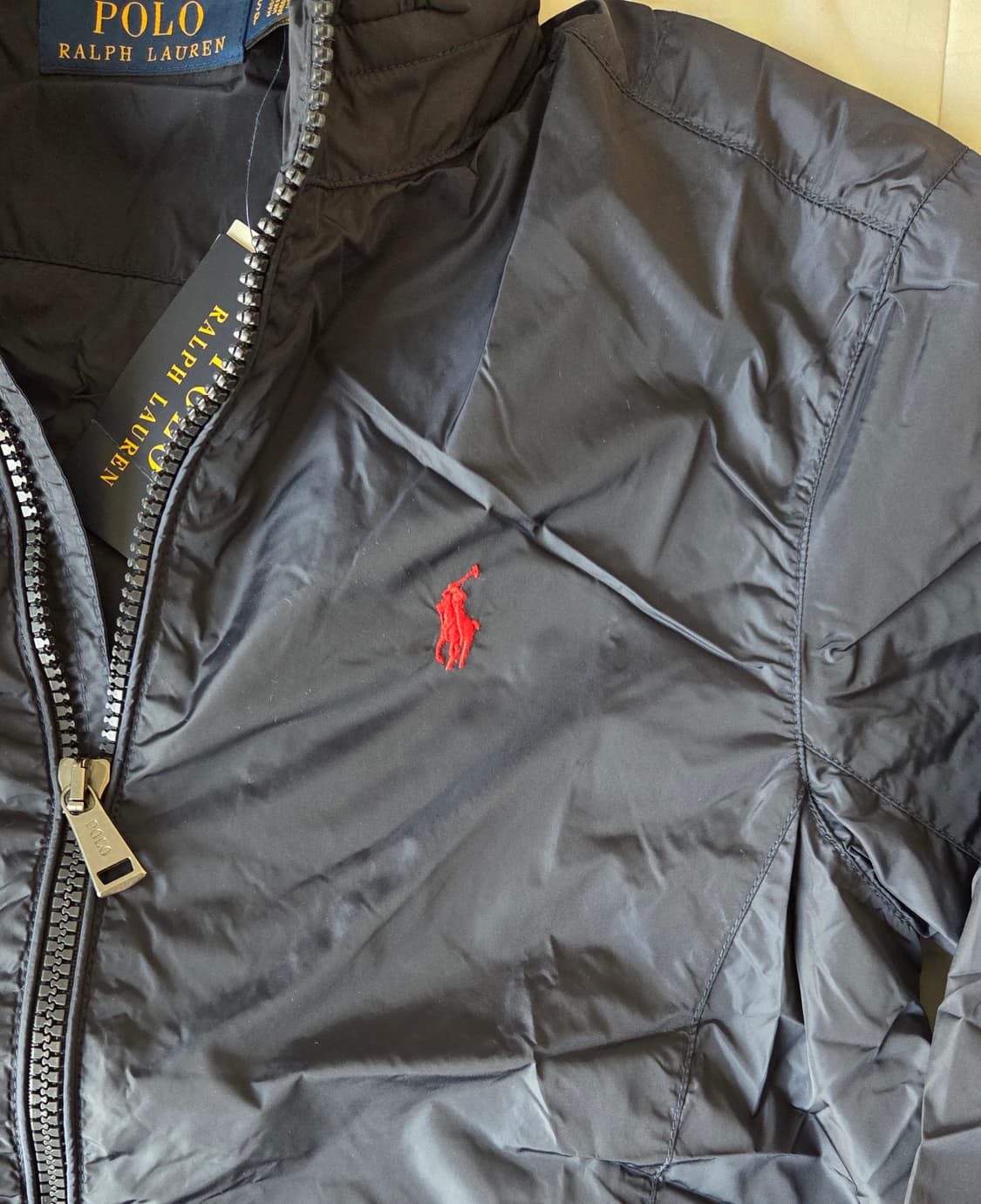 폴로랄프로렌 히든 후드 나일론 바람막이 자켓 네이비 s 새상품 상품이미지4