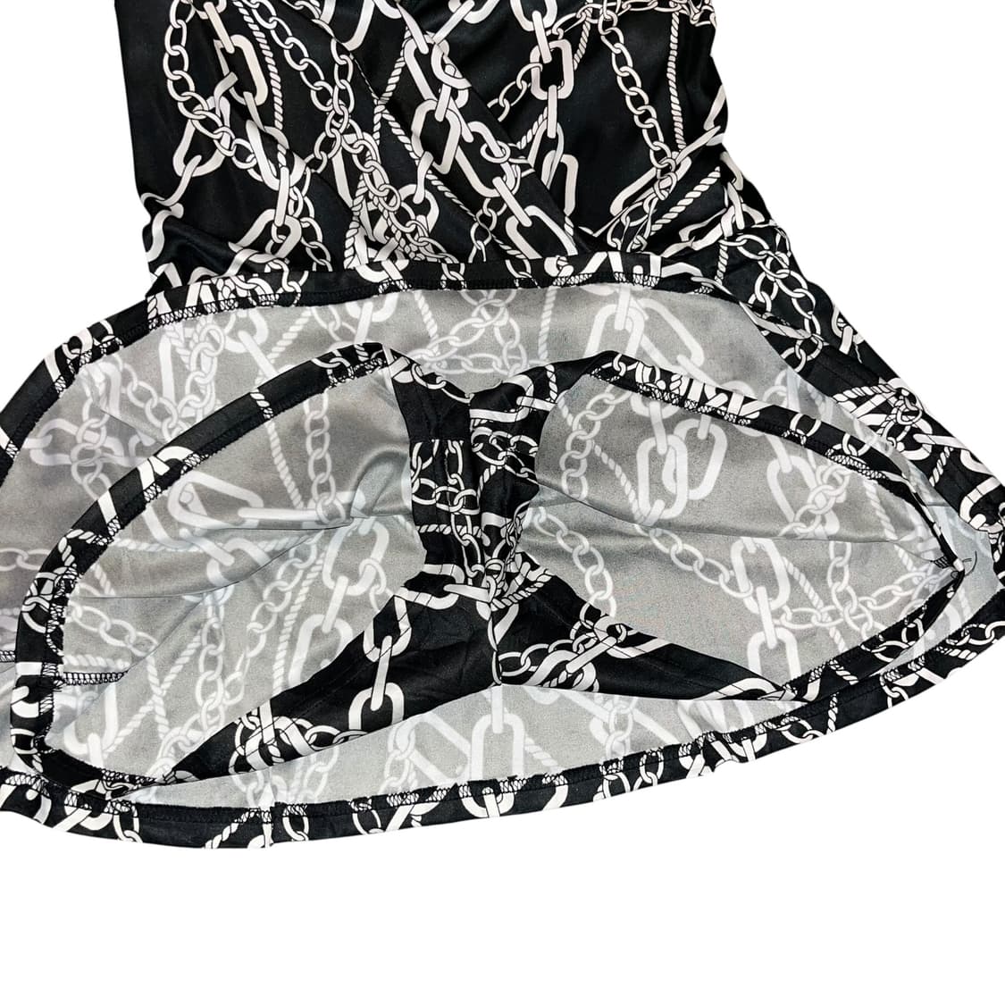 CECIL McBEE 세실맥비 체인프린팅 홀터넥 바디슈트 갸루y2k 상품이미지5