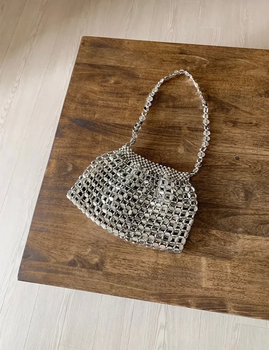 투데이앤드 체인 네트 그물백 실버백 상품이미지4