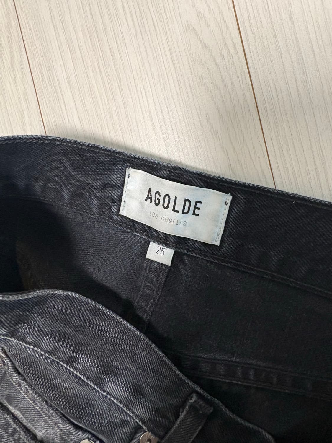 agolde 에이골디 벌룬 데님 블랙 25인치 상품이미지3