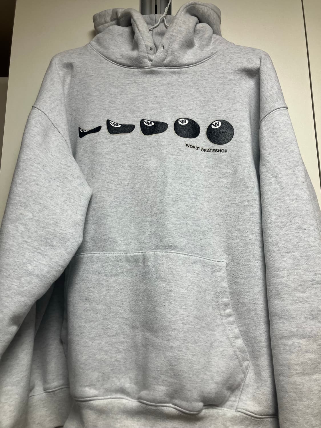 워스트스케이트샵 회색 그레이 후드티 XL 상품이미지1