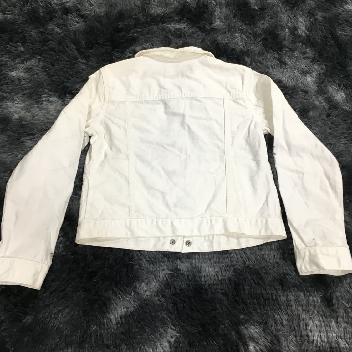 투티/A10 GAP DENIM 화이트 데님 자켓 청자켓 크롭 트러커 우먼 상품이미지8