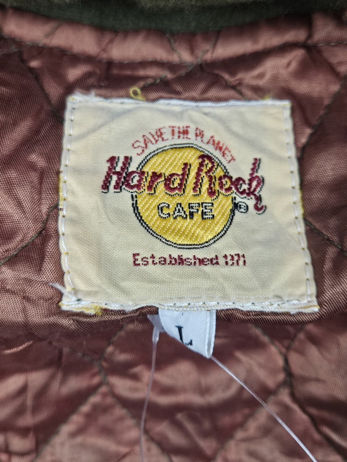 90's 하드락카페 칸쿤 배색 바시티 자켓 ( L ) / 10100 상품이미지7