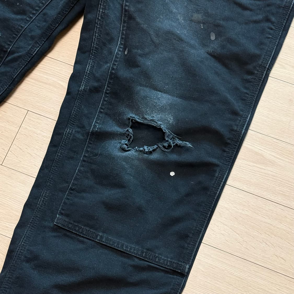 38) 빈티지 칼하트 더블니 블랙 팝니다 상품이미지2