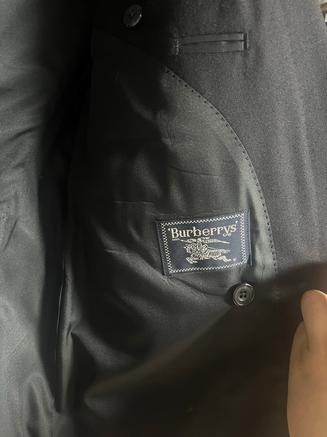 빈티지 버버리 블랙 더블 셋업 수트 판매 상품이미지3