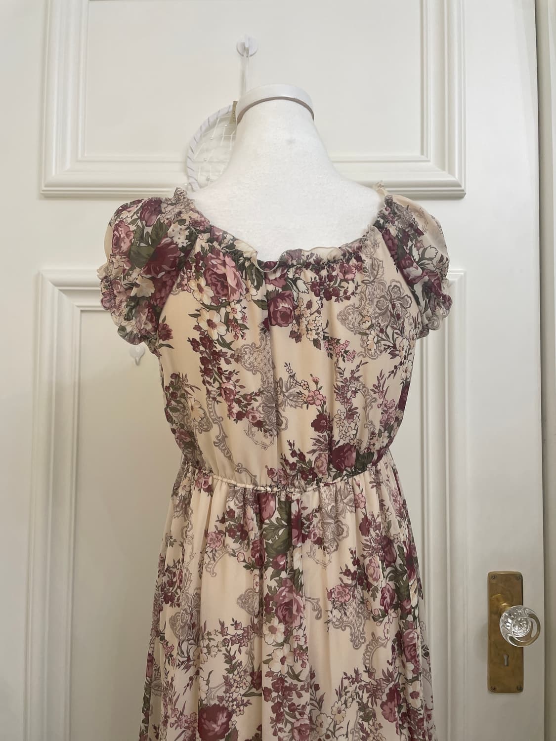 LEST ROSE beige flower lace point opc 상품이미지4
