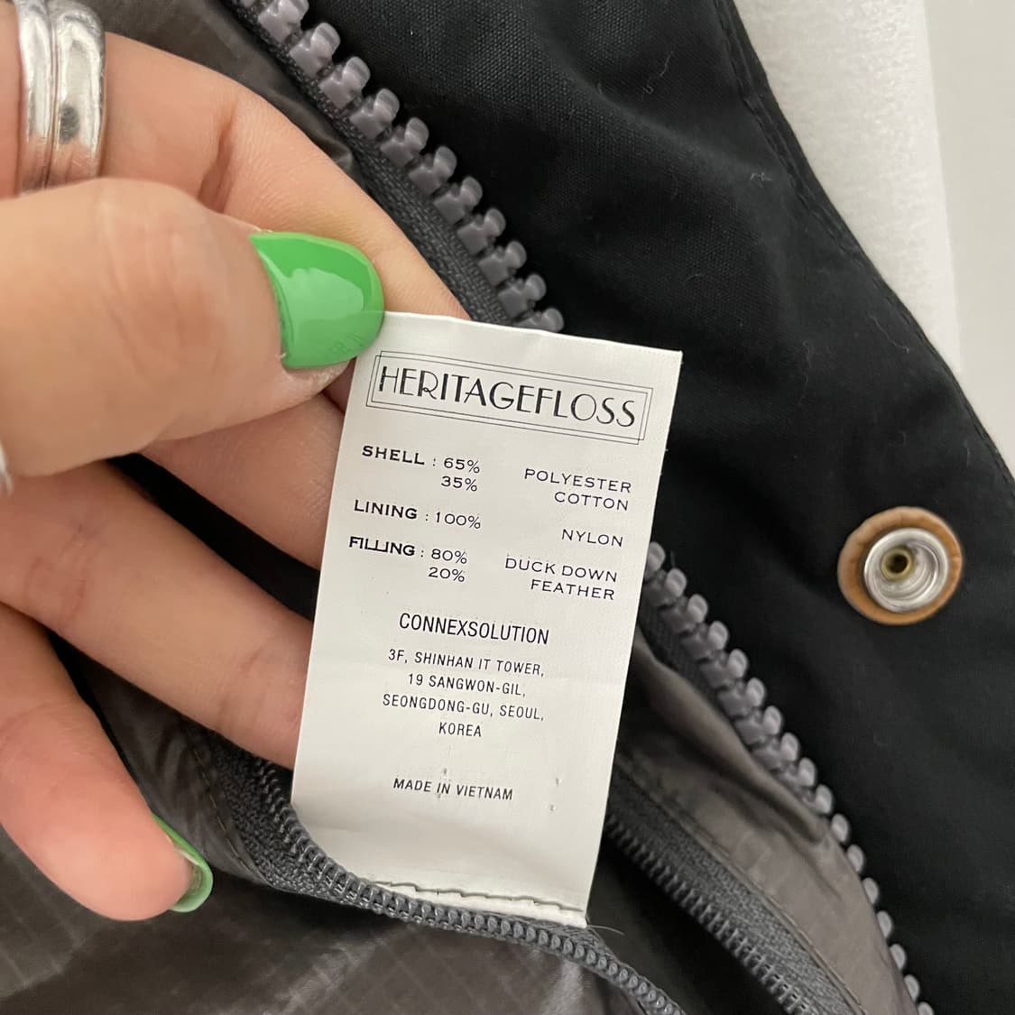 헤리티지 플로스 블랙 패딩자켓 상품이미지9