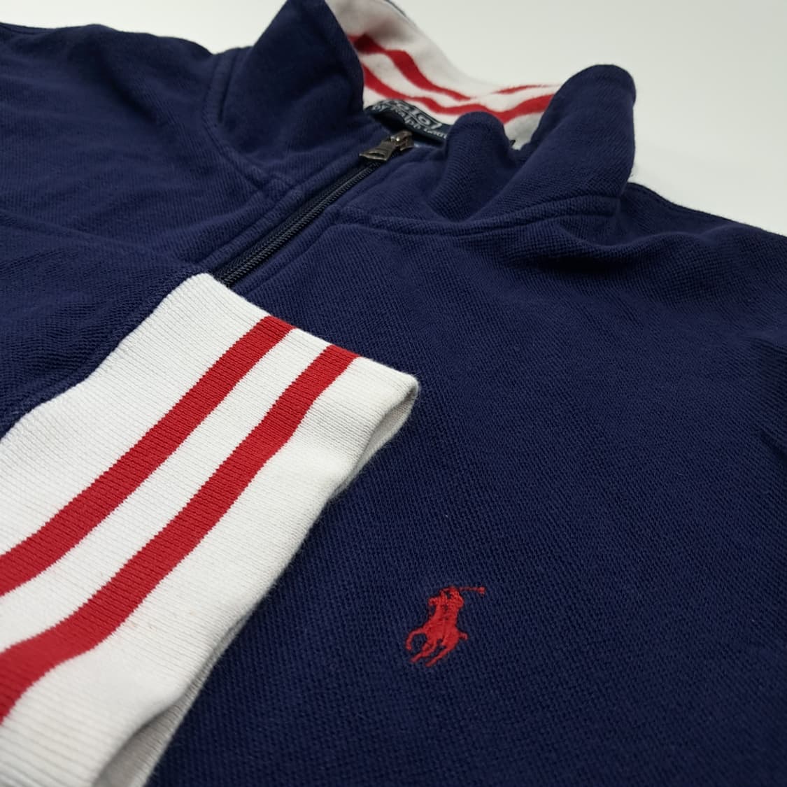 CL997 2XL 폴로 90s 홍콩판 코튼 네이비 집업자켓 상품이미지5