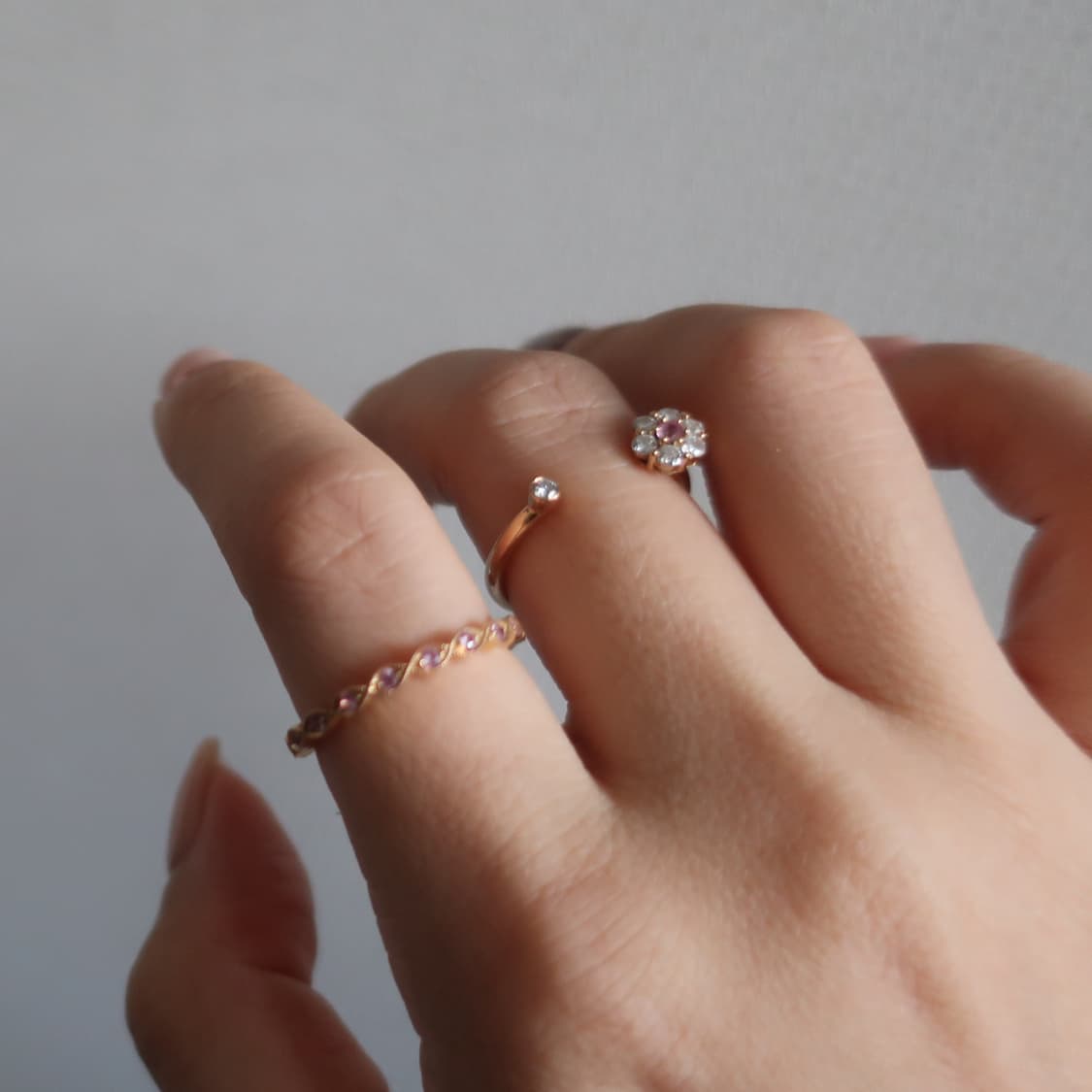 18k 핑크사파이어 다이아몬드 오픈링 상품이미지5