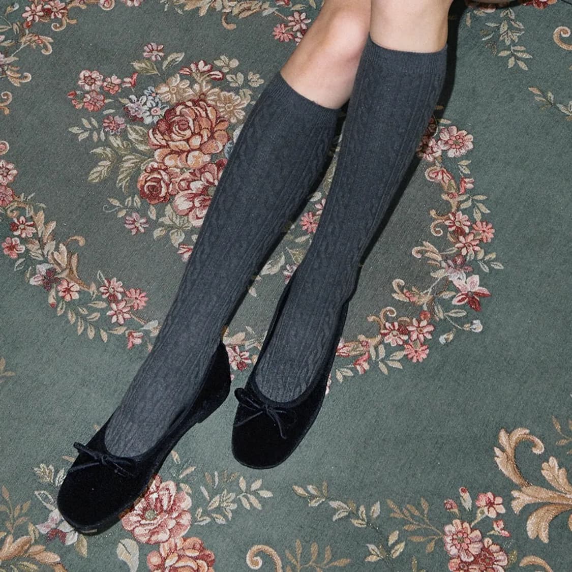 마크모크 Simon 사이먼 로맨틱 드뮤어 리본 플랫 블랙 상품이미지1