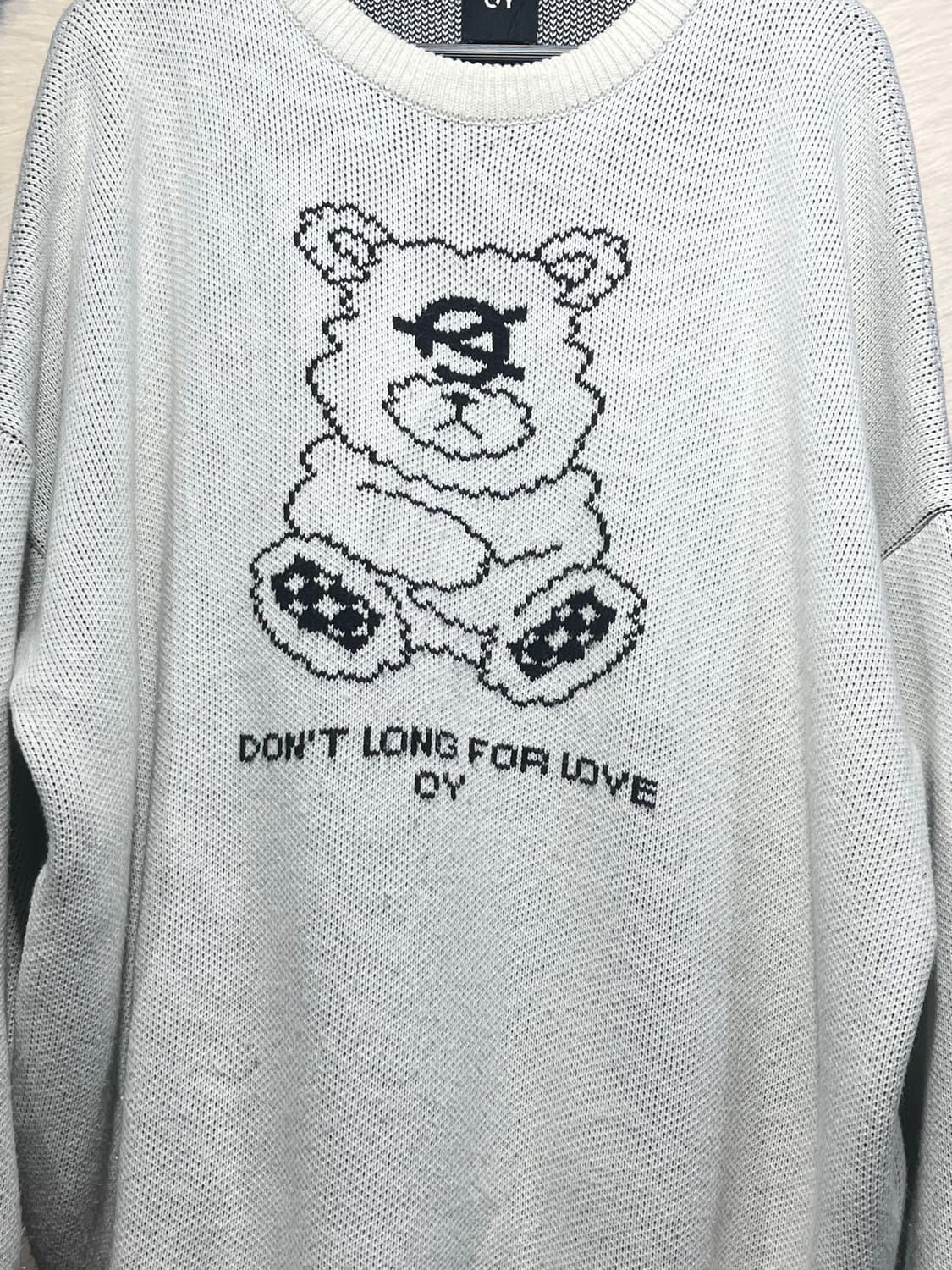 OY 곰인형 프린팅 니트 상품이미지4