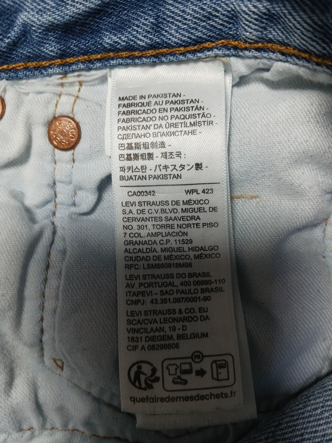 [33] 리바이스 501 연청 오리지널진 청바지 상품이미지10