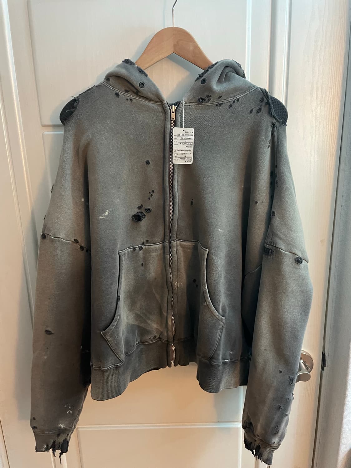 [m]세인트미카엘 zip hoodie 블랙 집후디 상품이미지3