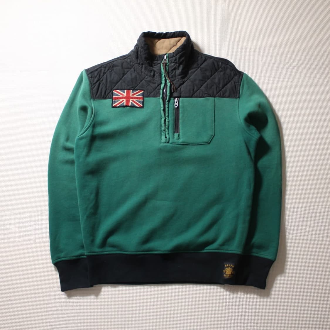 00's Polo 폴로 랄프로렌 유니언잭 퀼팅 하프집업 스웻셔츠 상품이미지1