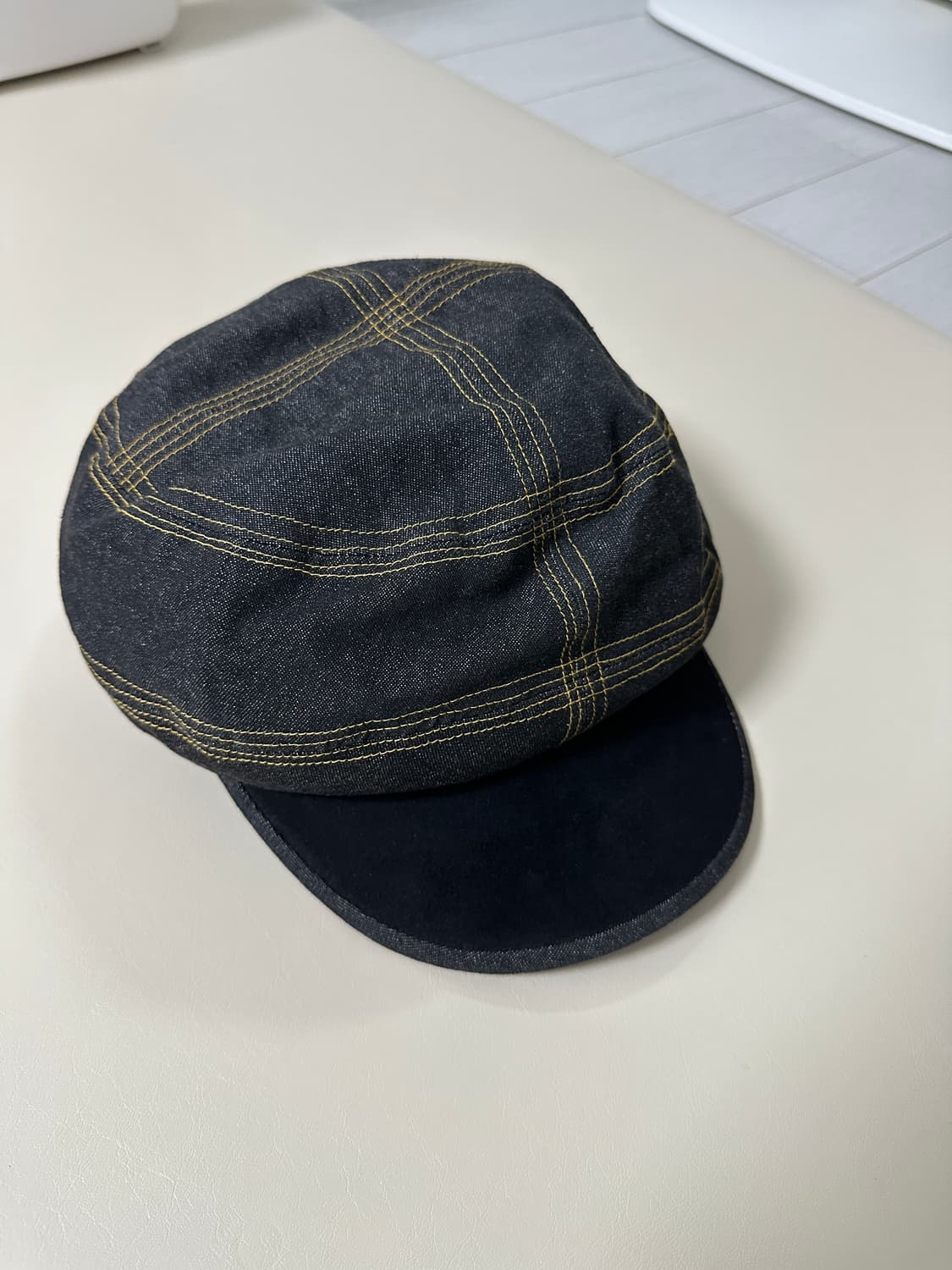 Ca4la 데님 스티치 뉴스보이캡 상품이미지1