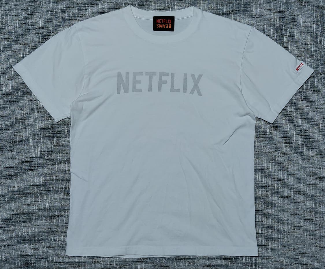 [L] NETFLIX x BEAMS 콜라보 빅 로고 티셔츠 상품이미지2