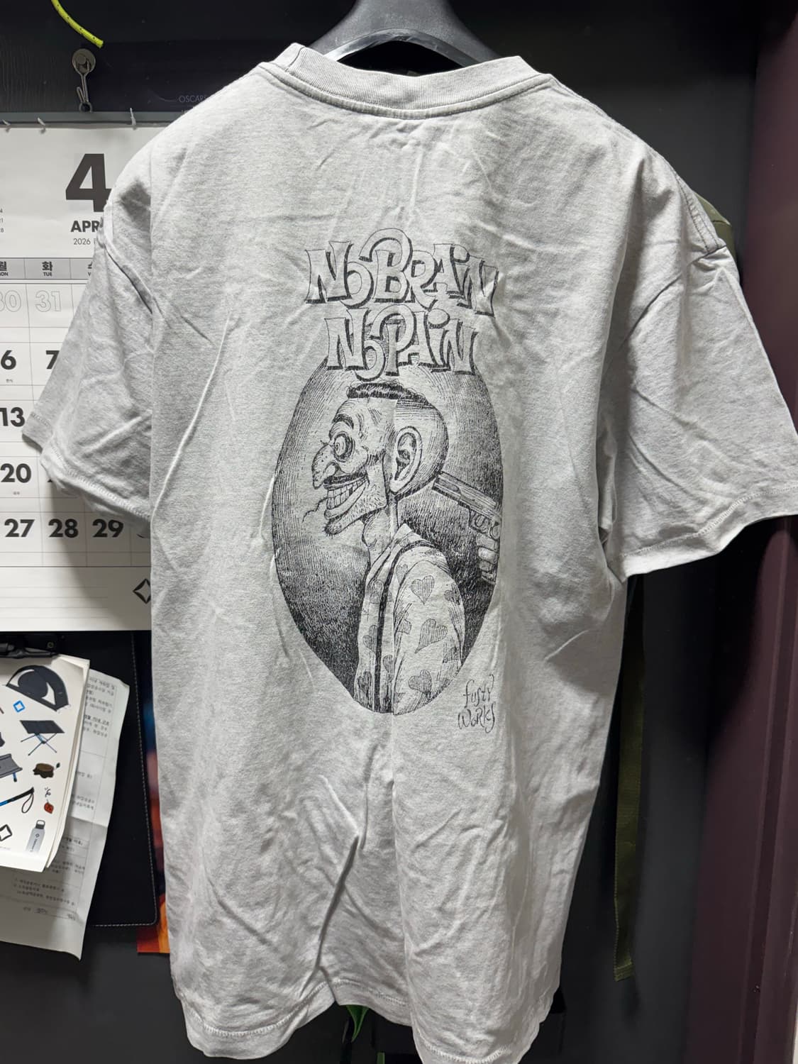 [2]뤡코즈 노브레인 티셔츠(그레이) 상품이미지2