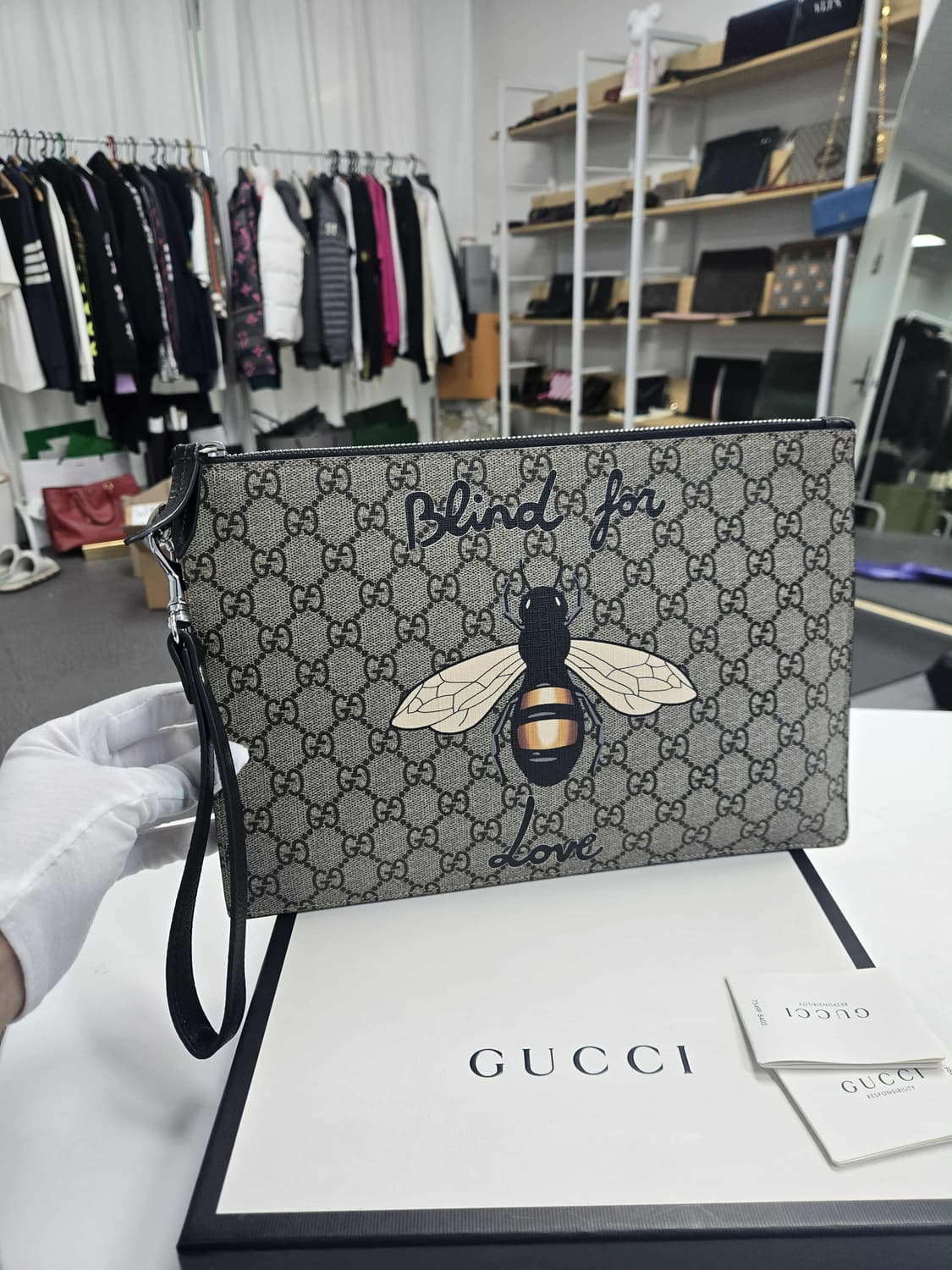 [A급컨디션]구찌 꿀벌 클러치백 상품이미지1