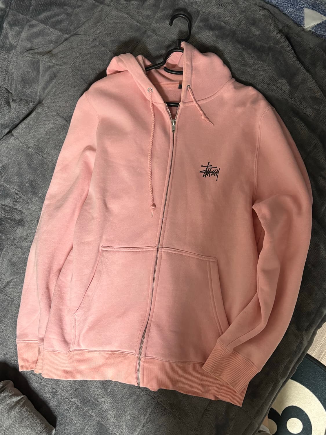 스투시 후드집업 s 핑크( 딸기우유색) 상품이미지2