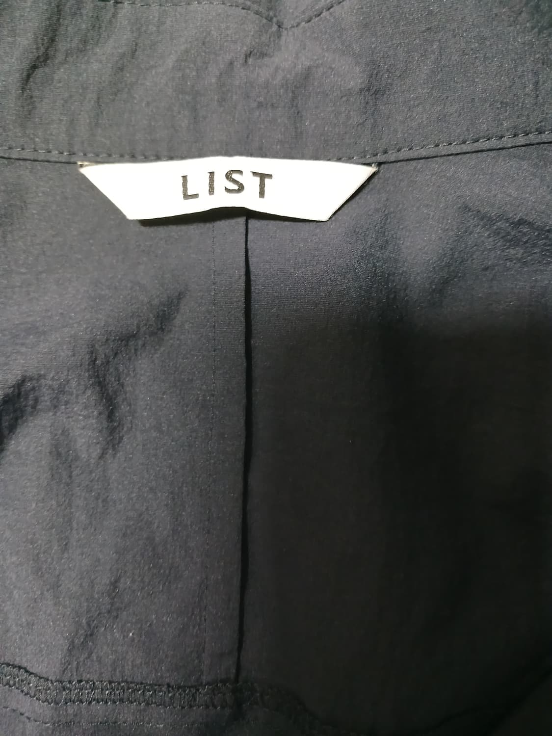 (55)LIST 리스트 여성 솔리드 코튼 반팔셔츠 네이비 상품이미지6