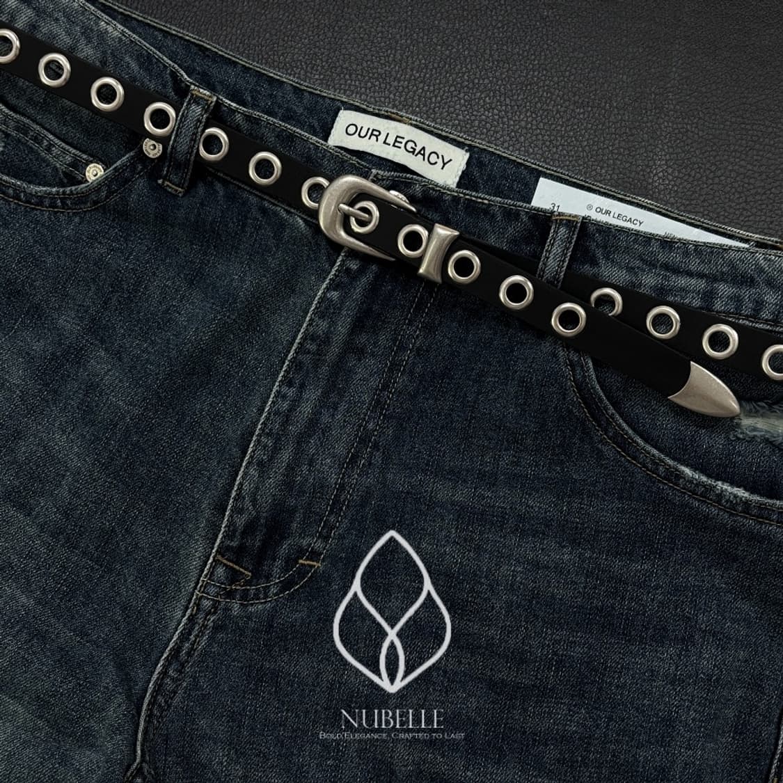 🌗 Vegetable eyelet belt / 아일렛 웨스턴 벨트 상품이미지1