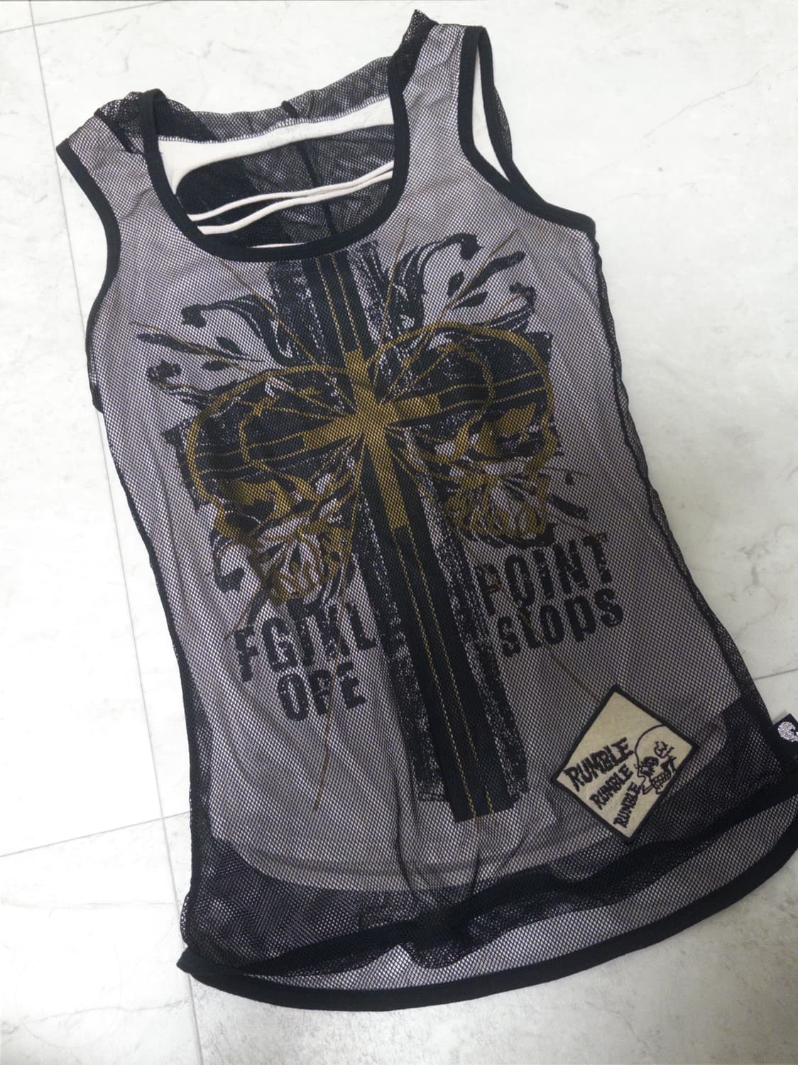 펑크 십자가 나시 상품이미지1