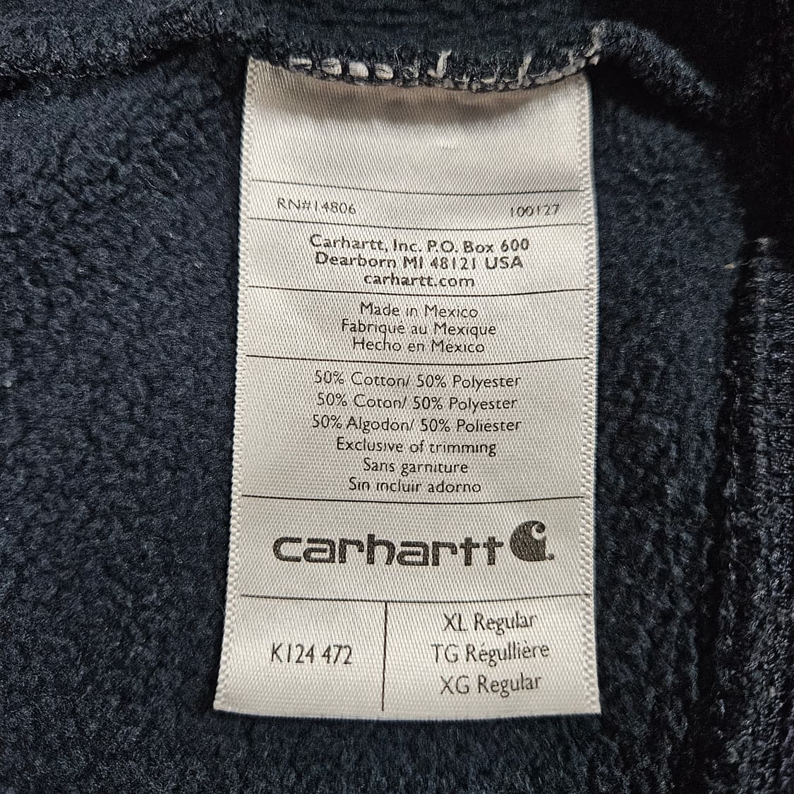 칼하트 빅사이즈 기모 맨투맨 XL 110-115 상품이미지5