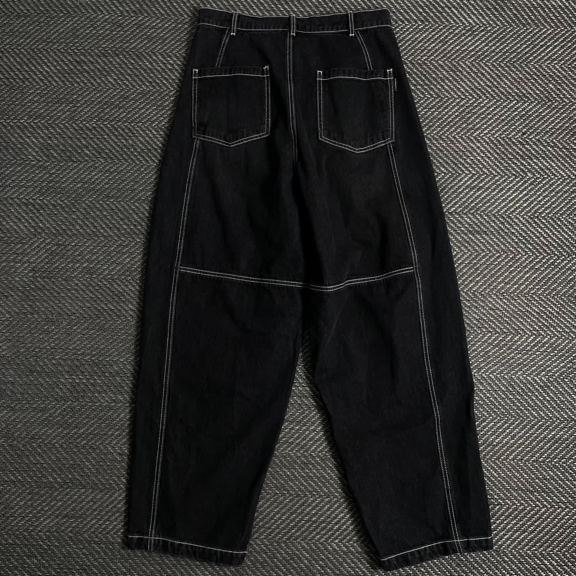 로맨틱 크라운 엔지니어드 와이드핏 데님 팬츠 블랙y 3722 상품이미지4