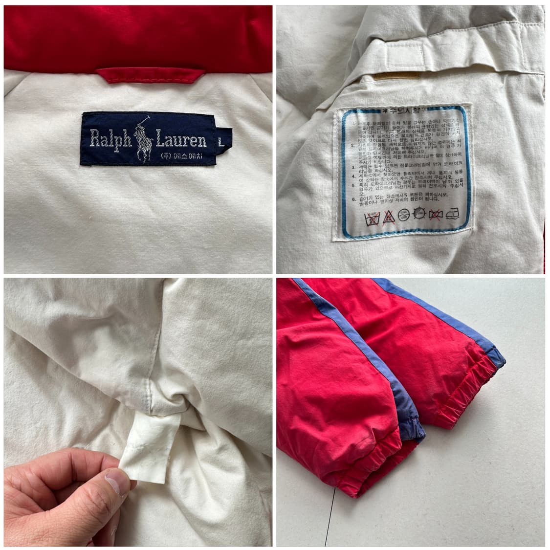 90s 폴로 랄프로렌 USA 스키 다운자켓 L 상품이미지5
