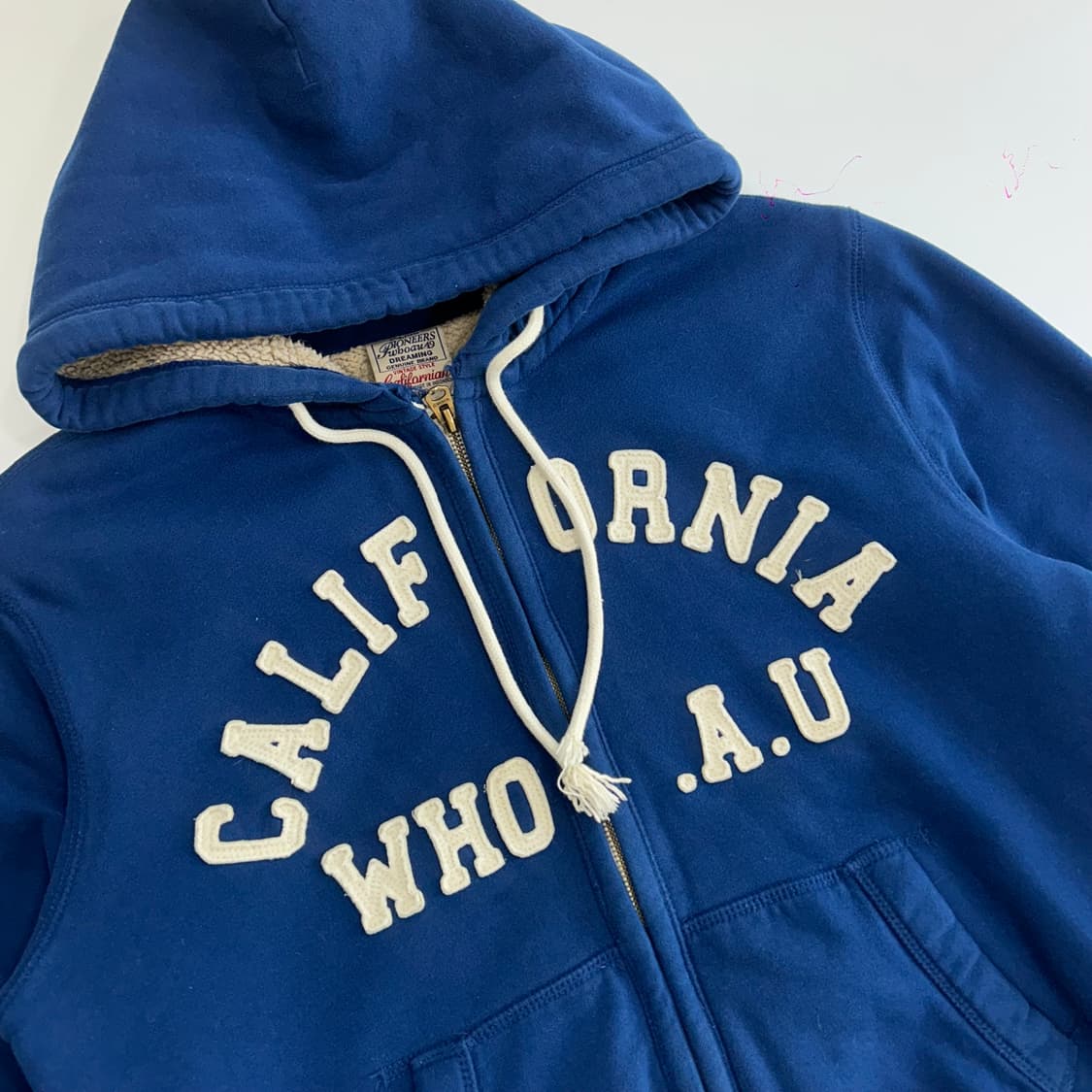 Who A U 후아유 캘리포니아 퍼안감 블루 후드집업 상품이미지4