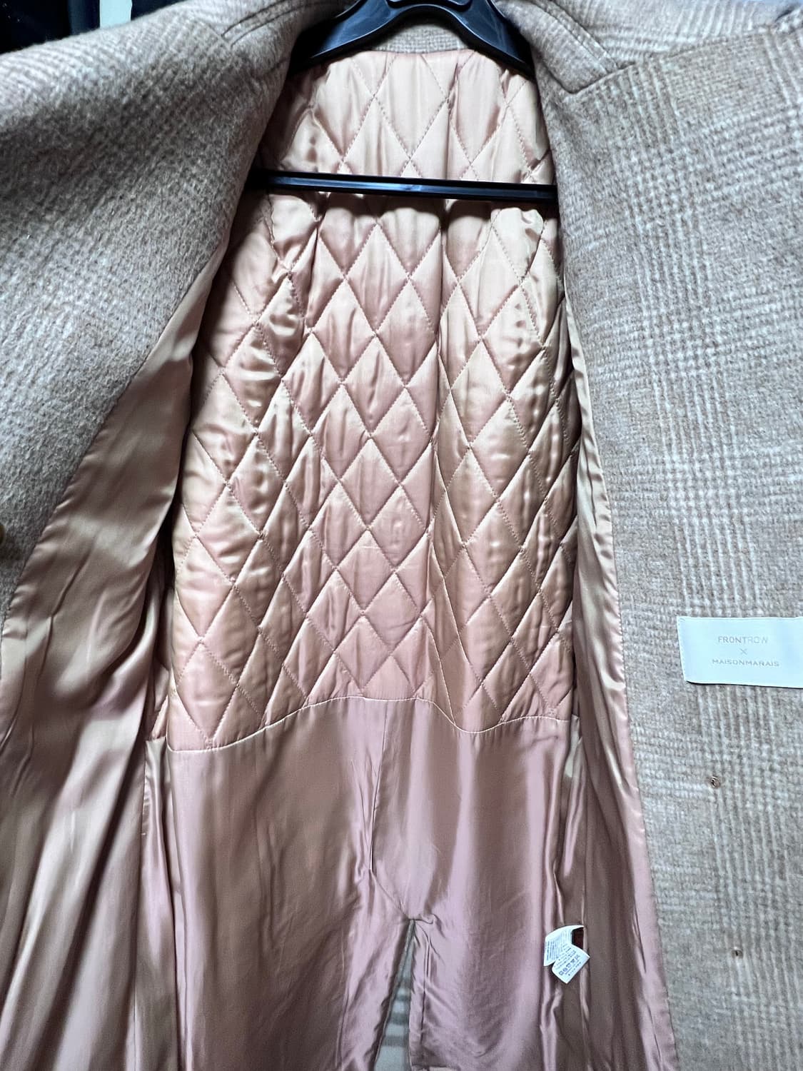 프론트로우x메종마레 오버핏 체크 코트 상품이미지5