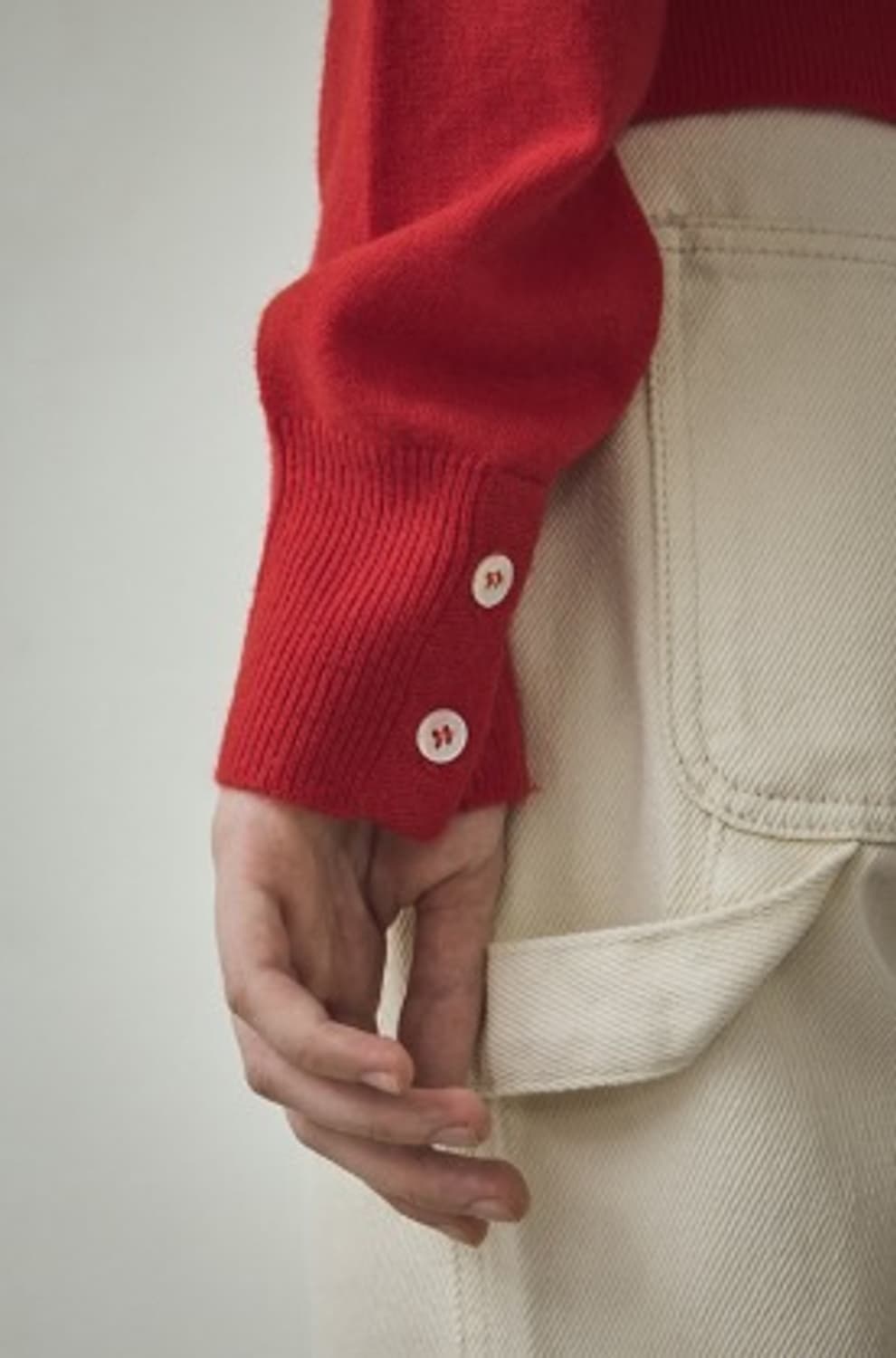 (새상품) 반원아틀리에 캐시미어 울 가디건 상품이미지6