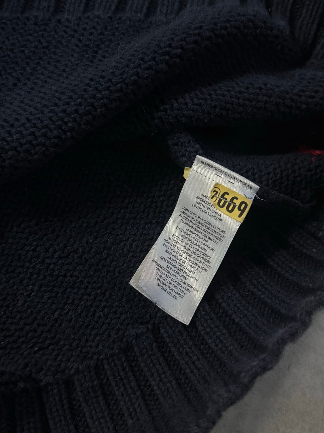 폴로 랄프로렌 성조기 네이비 코튼 니트 스웨터 상품이미지3