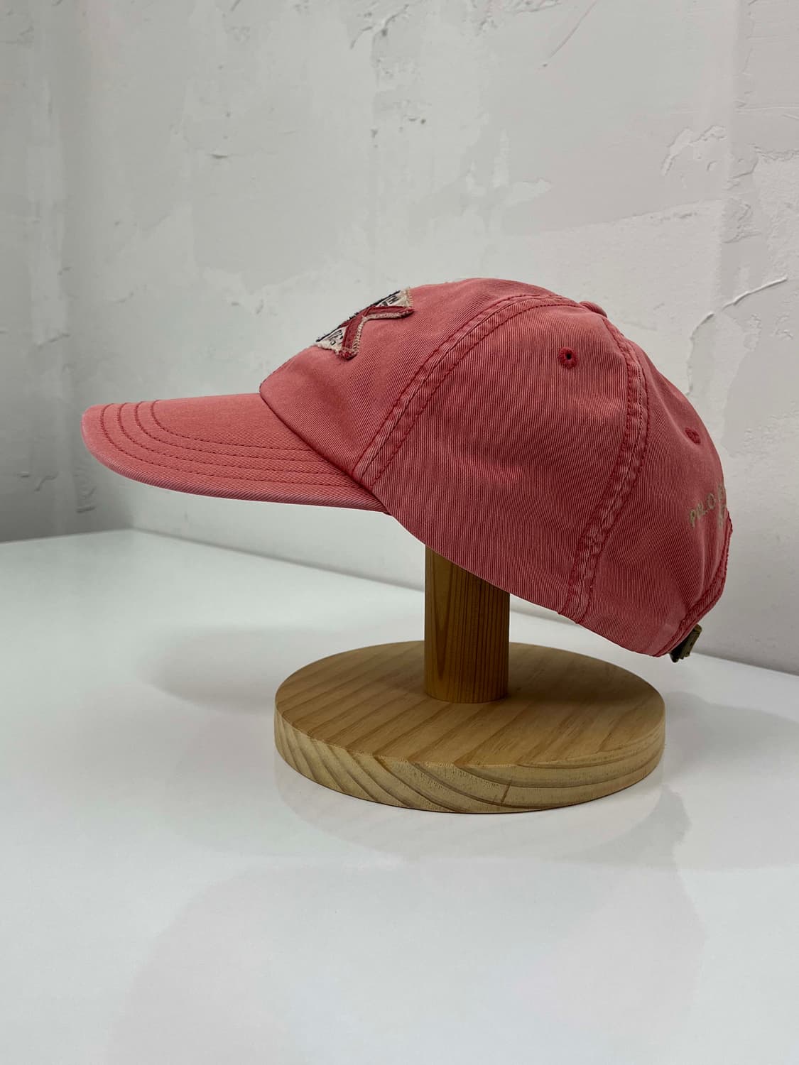 폴로 랄프로렌 살몬핑크 67 플래그 워시드 볼캡 모자 상품이미지5