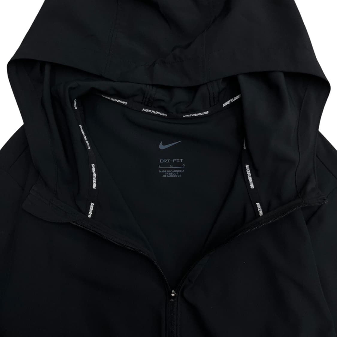 나이키 로고 블랙 후드 바람막이 L 상품이미지5